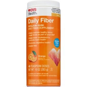 slide 1 of 1, CVS Health Natural Daily Fiber Smooth Dissolving Orange, 48 Teaspoon Doses, 1 ct