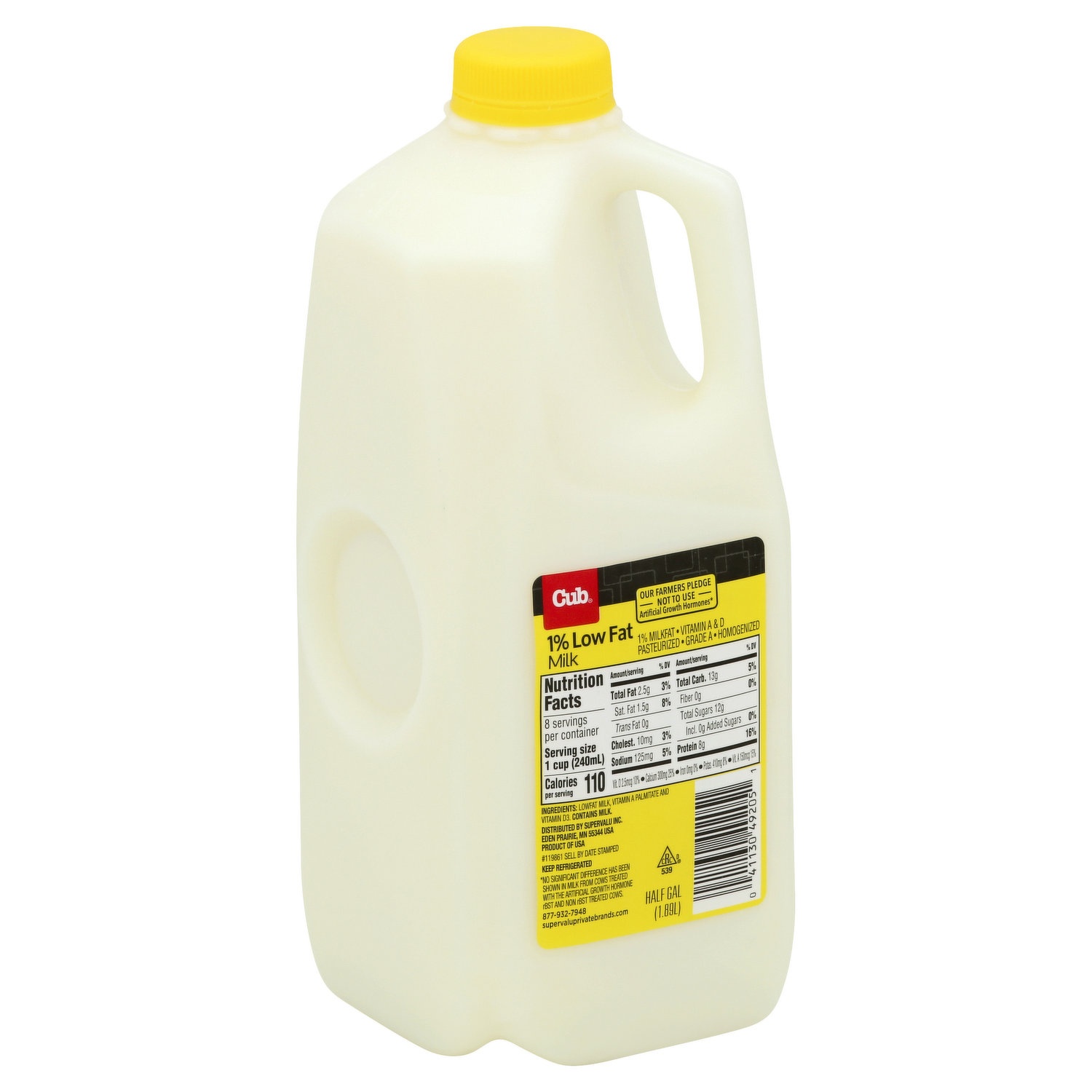 slide 1 of 1, Cub Low Fat 1% Milk, 64 fl oz