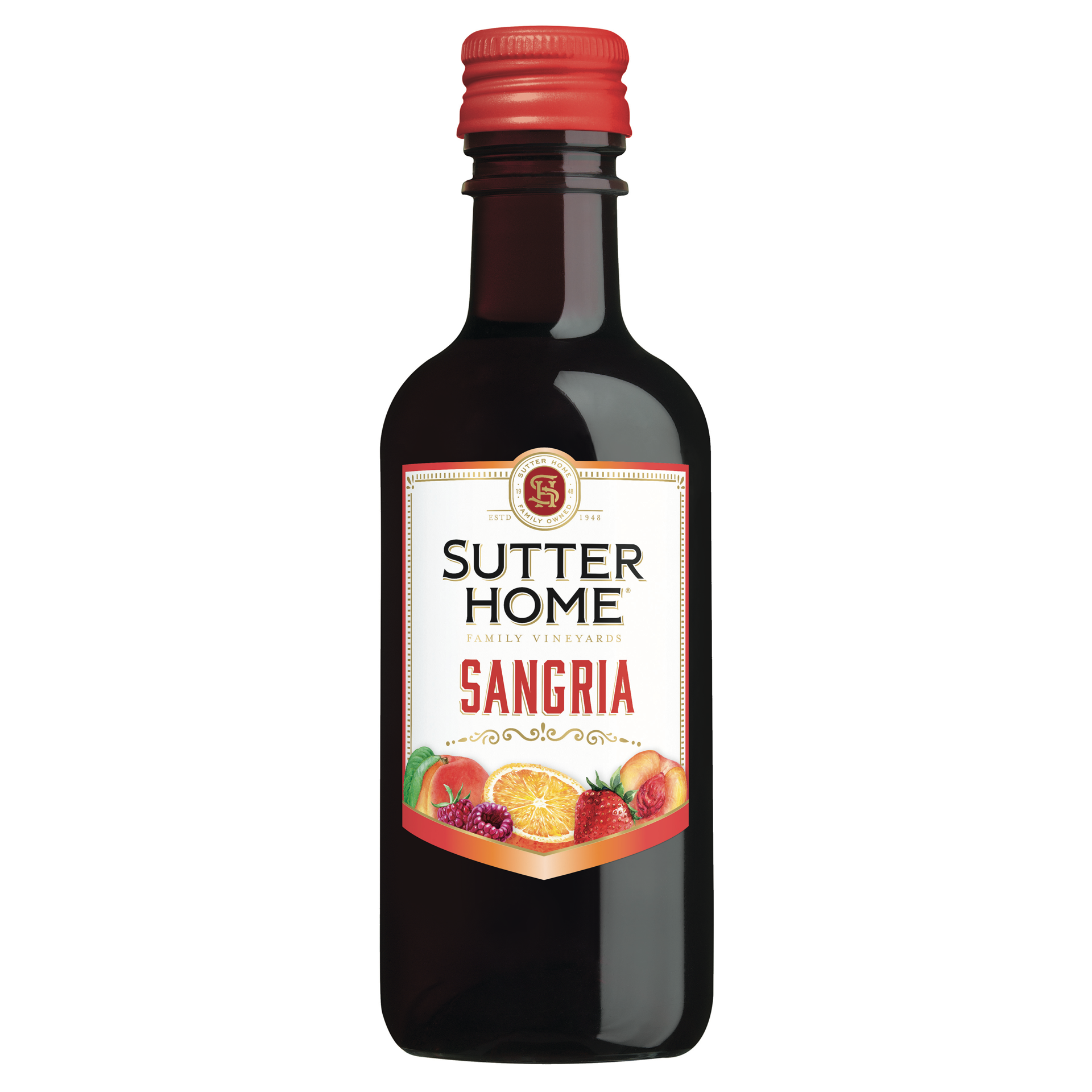 slide 1 of 5, Sutter Home Sangria Red Wine, 187mL Wine Bottles (4 Pack), 187 ml