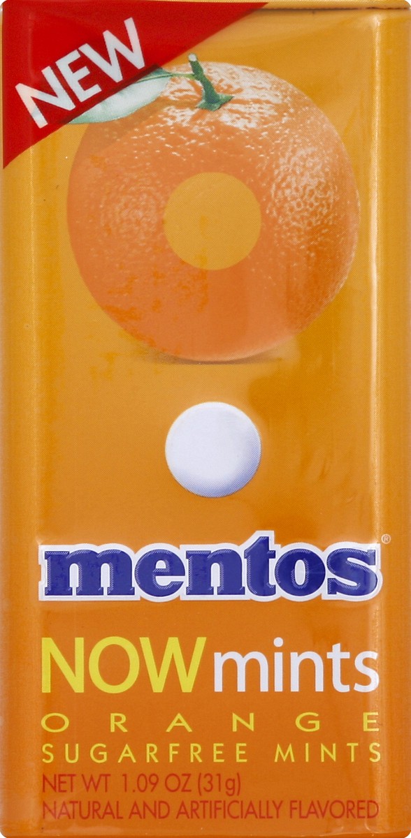 slide 4 of 4, Mentos Mints, Sugarfree, Orange, 1.09 oz