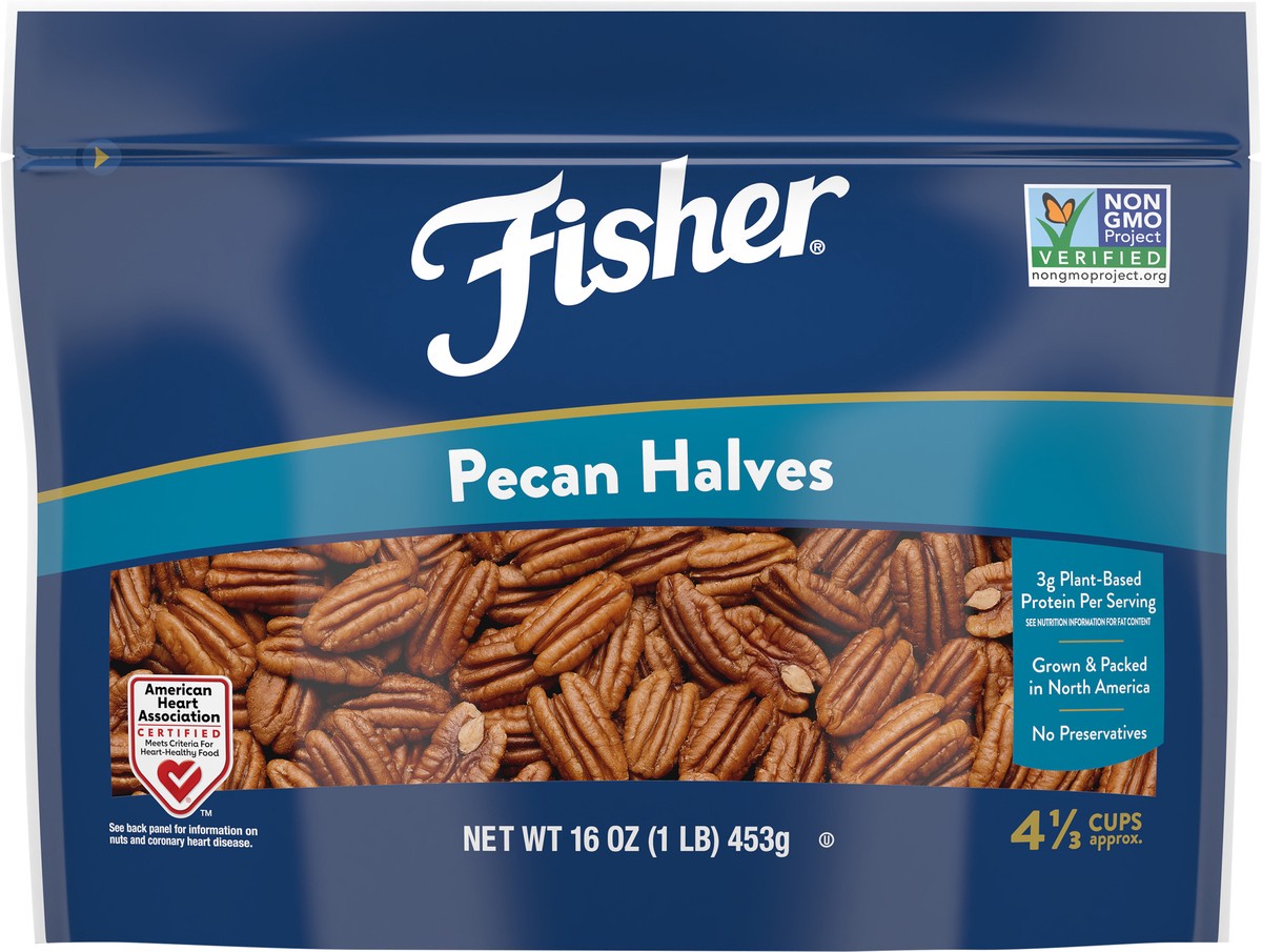 slide 4 of 9, Fisher Pecan Halves 16 oz, 16 oz