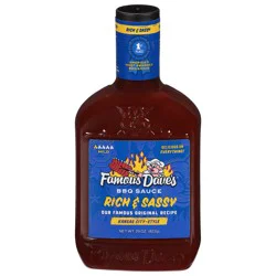 Famous Dave's Mild Kansas City-Style Rich & Sassy BBQ Sauce 29 oz