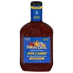 Famous Dave's Mild Kansas City-Style Rich & Sassy BBQ Sauce 29 oz