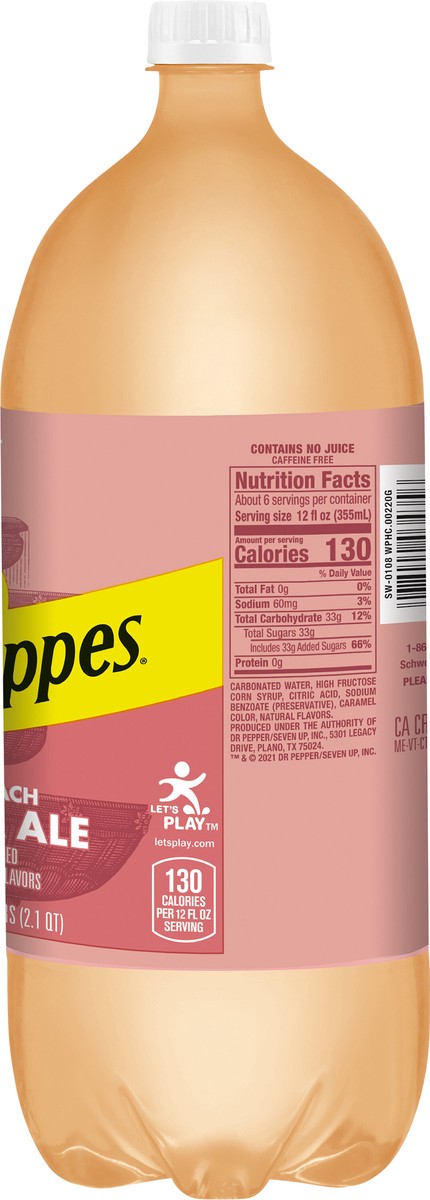 slide 2 of 12, Schweppes White Peach Ginger Ale 2.1 qt, 2.1 qt
