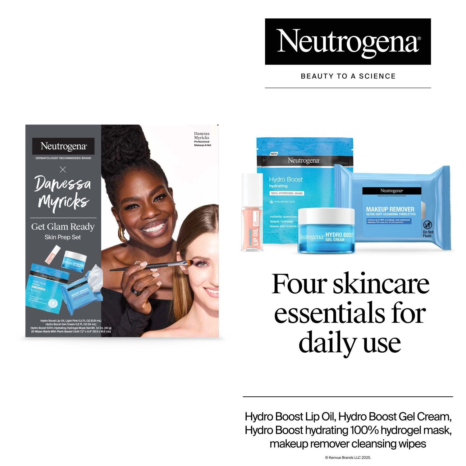 slide 2 of 6, Neutrogena x Danessa Myricks 'Get Glam Ready' Skin Prep Set, 1 ct