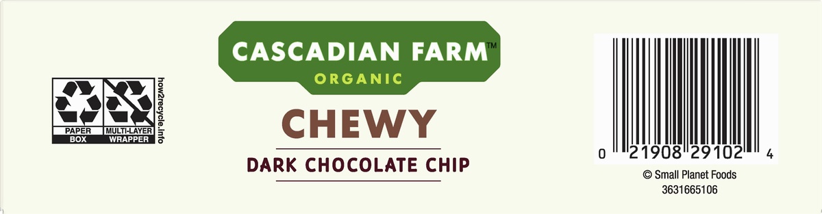 slide 8 of 10, Cascadian Farm Organic Chocolate Chip Chewy Granola Bars, 6 ct