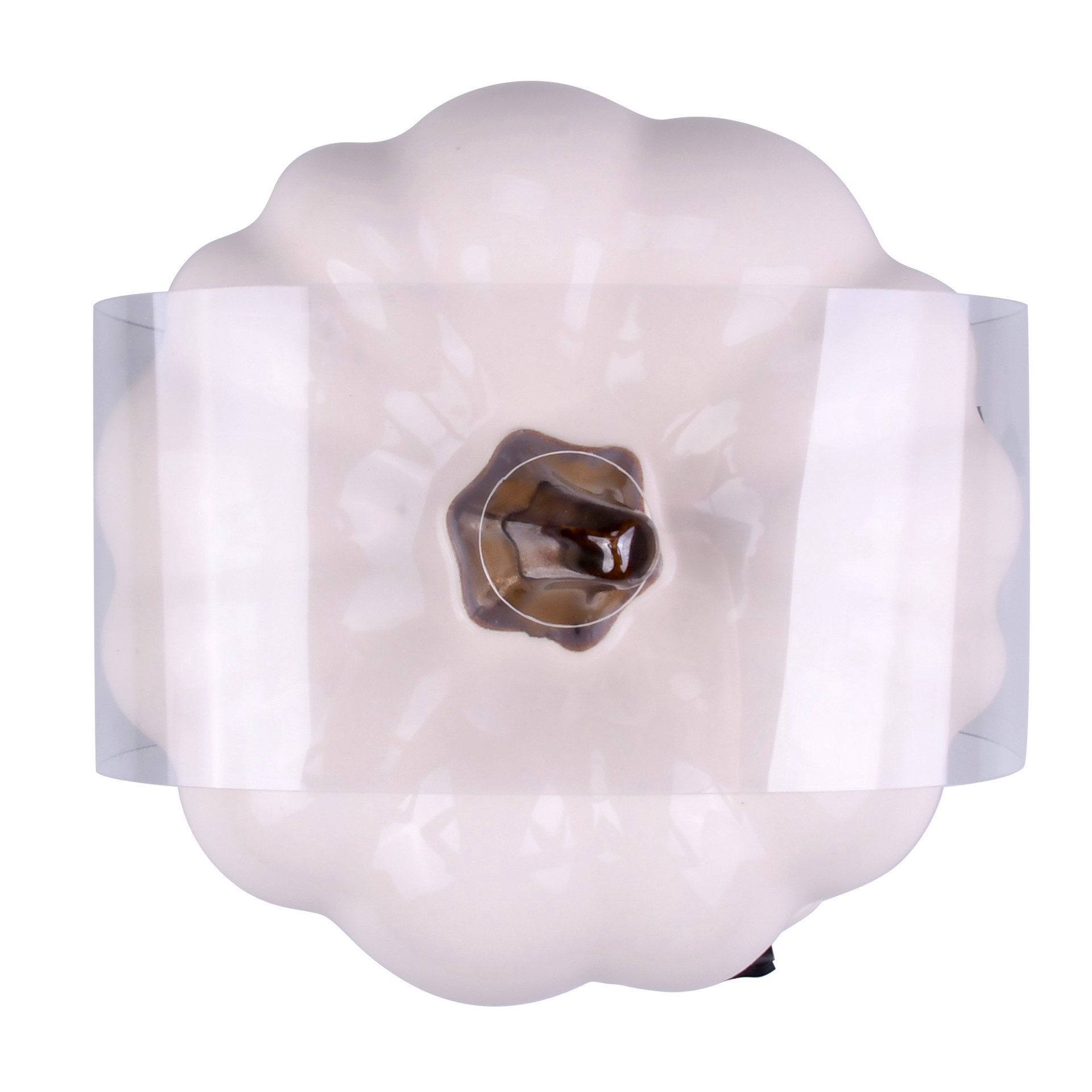 slide 2 of 6, 4.75" Cream Ceramic Pumpkin Cocotte By Makery, 4.75 in