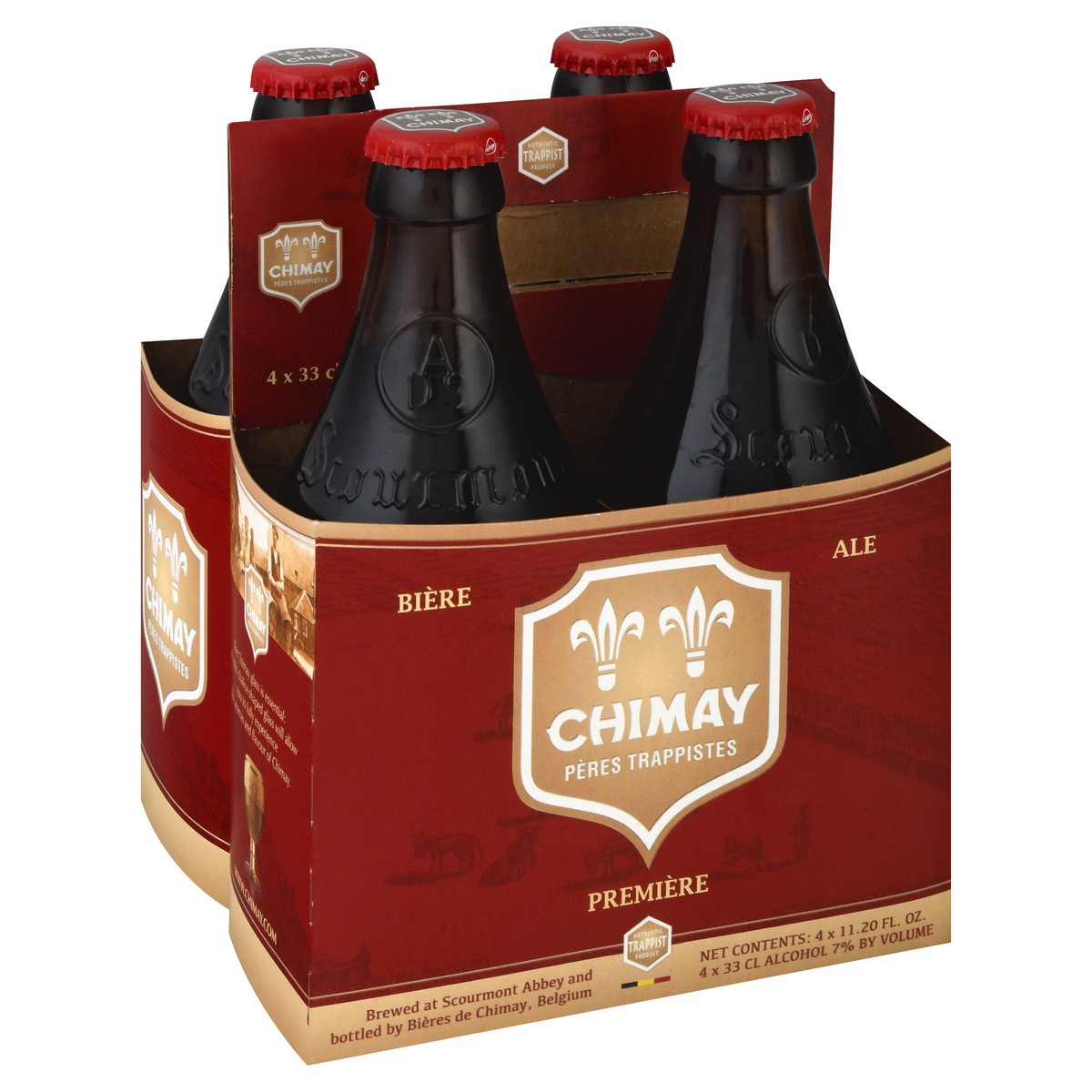 slide 3 of 8, Chimay Ale Premiere Beer 4 ea, 4 ct
