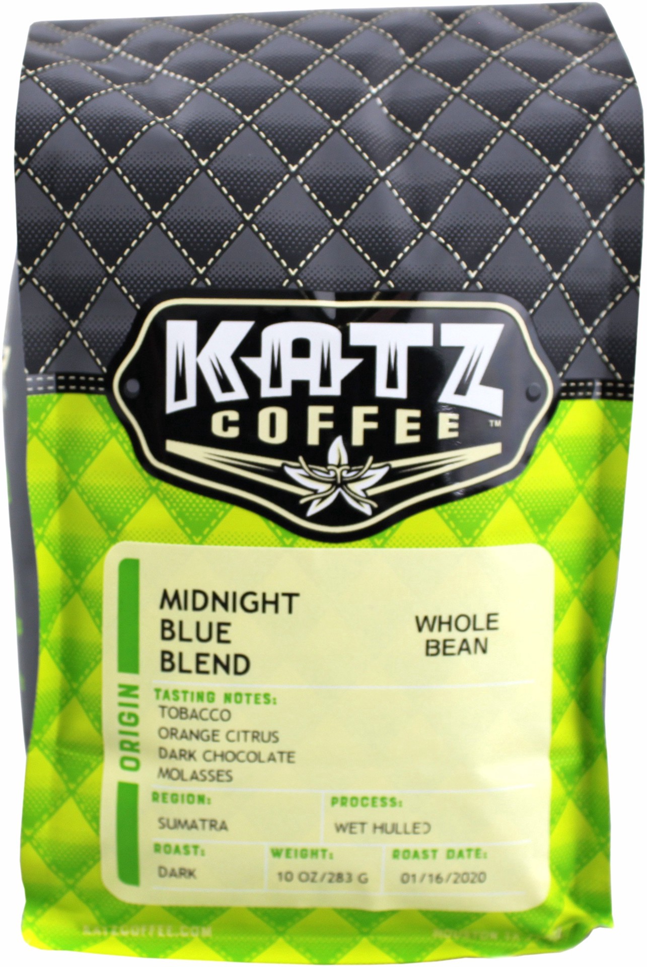 slide 1 of 1, Katz Coffee Midnight Blue Organic, 12 oz