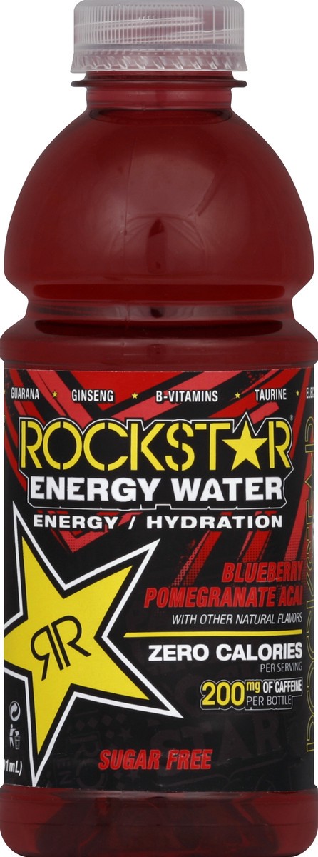 slide 1 of 4, Rockstar Energy Water - 20 oz, 20 oz