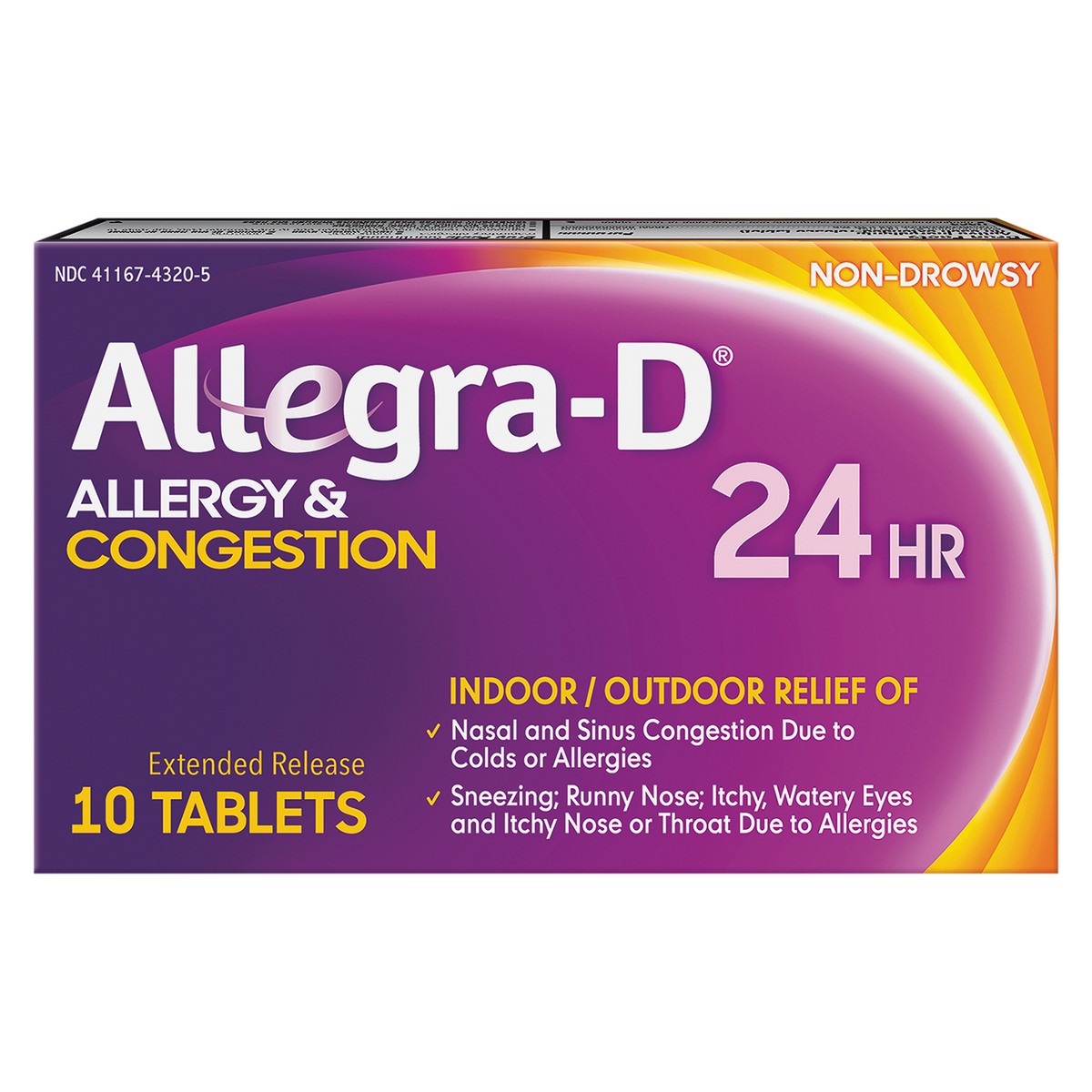 slide 1 of 7, Allegra-D Allegra D Allergy & Congestion 10 ea BAG, 