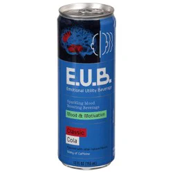 E.U.B. Mood & Motivation Classic Cola Sparkling Mood Boosting Beverage 12 fl oz