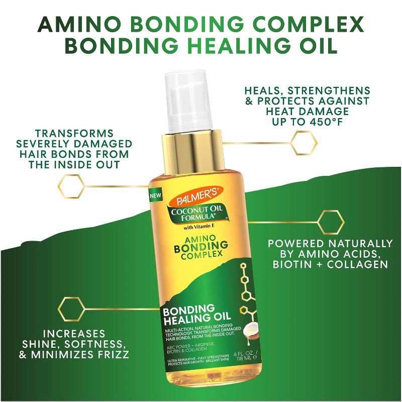 slide 3 of 10, Palmer's Coconut Oil Formula Amino Bonding Complex Bonding Healing Oil 4 fl oz, 4 fl oz
