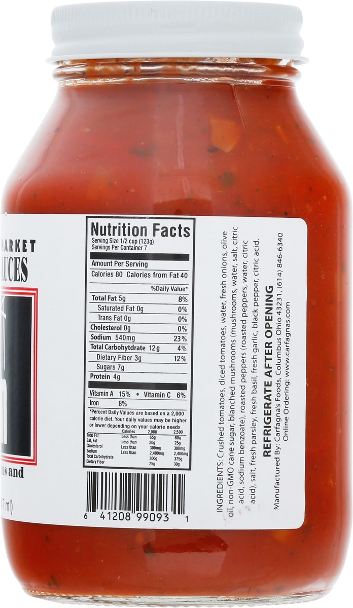 slide 7 of 9, Carfagna's The Sicilian Pasta Sauce 1 qt Jar, 1 qt