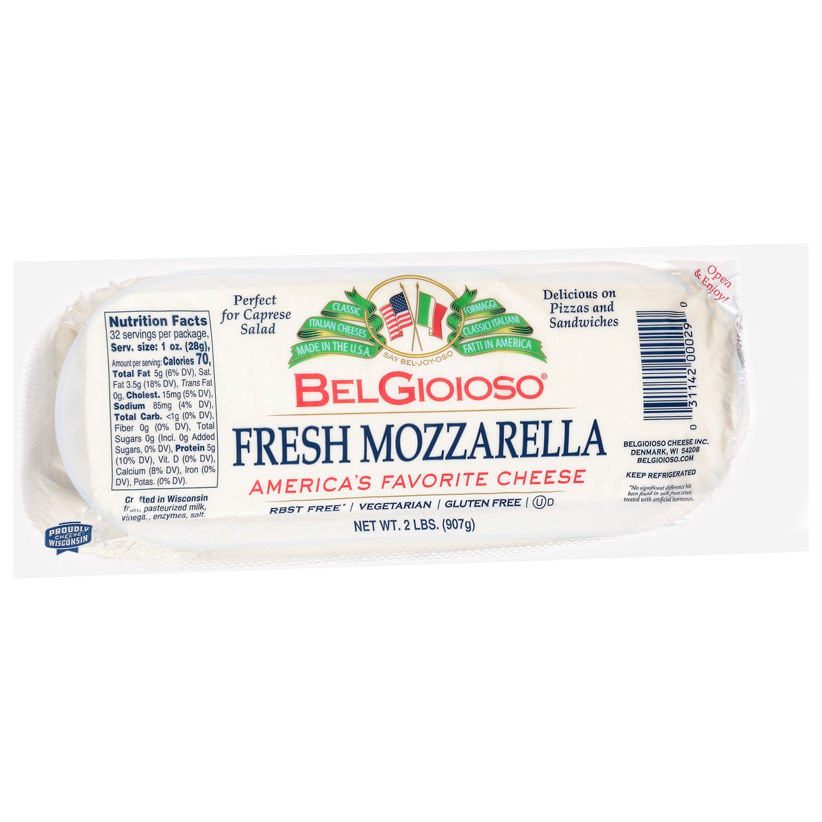 slide 8 of 9, BelGioioso Fresh Mozzarella Cheese 2 lb, 2 lb