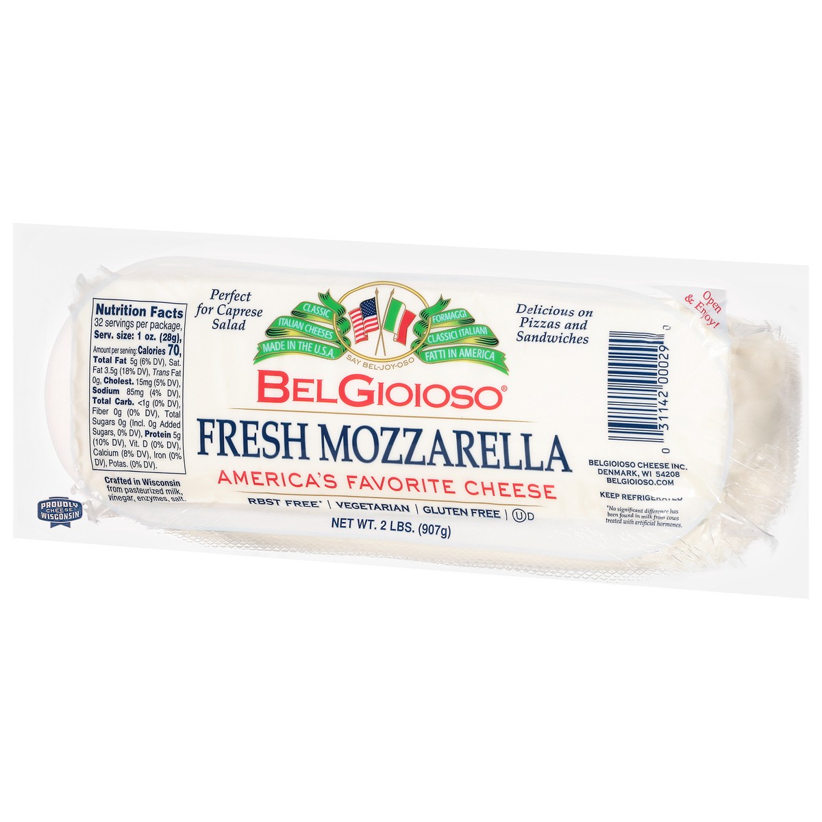 slide 2 of 9, BelGioioso Fresh Mozzarella Cheese 2 lb, 2 lb