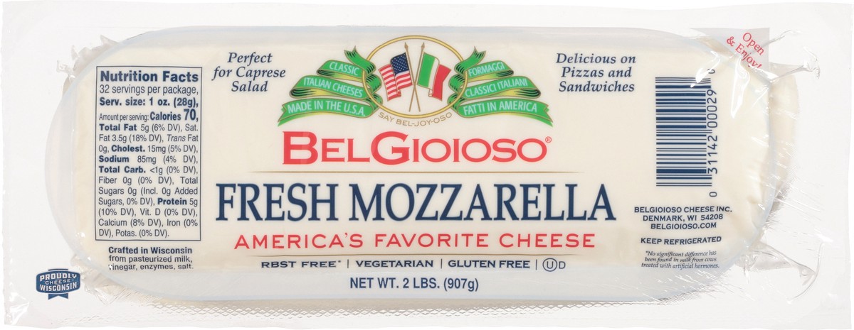 slide 5 of 9, BelGioioso Fresh Mozzarella Cheese 2 lb, 2 lb