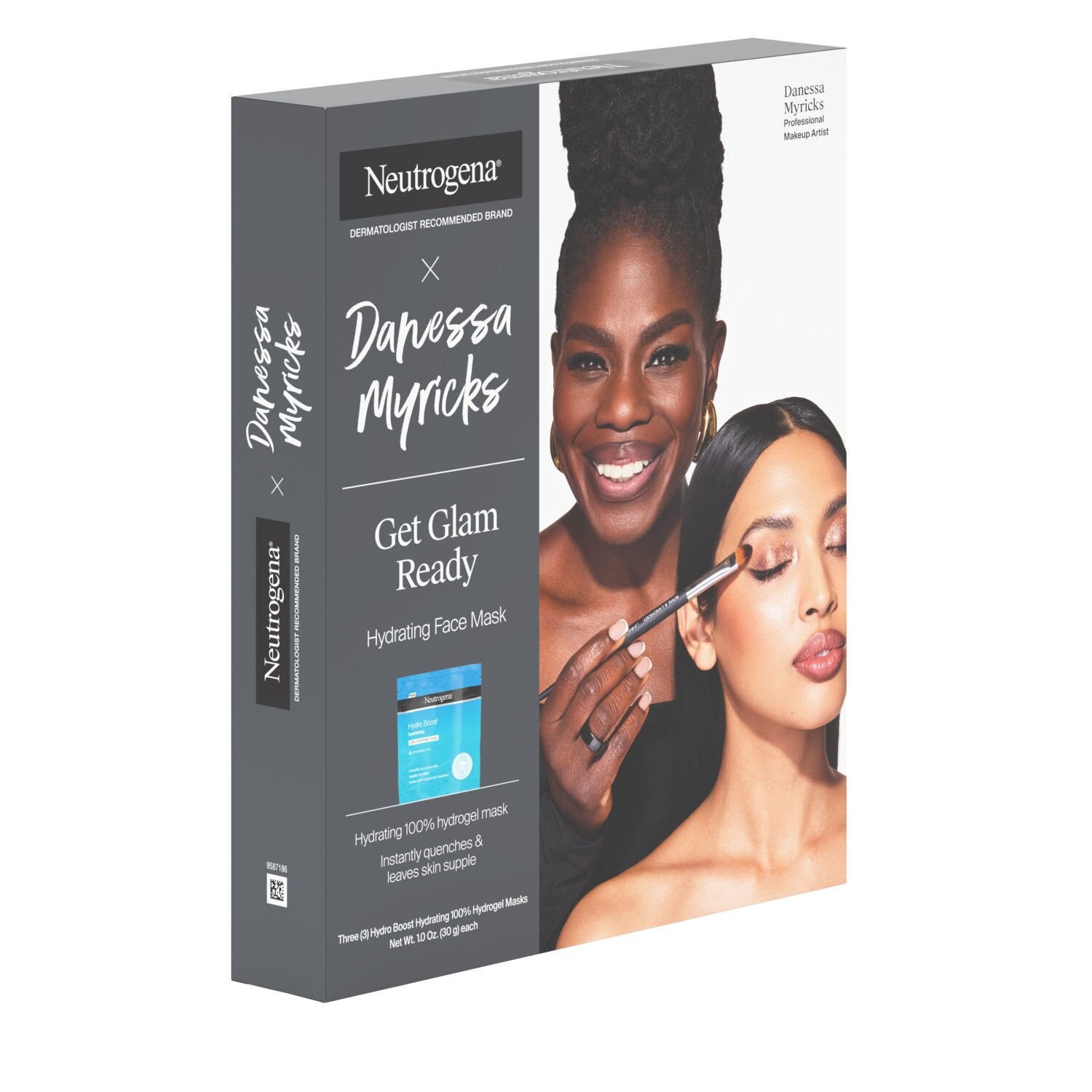 slide 4 of 7, Neutrogena x Danessa Myricks ‘Get Glam Ready’ Hydro Boost Hydro Gel Masks, 3 Pack, 1 oz