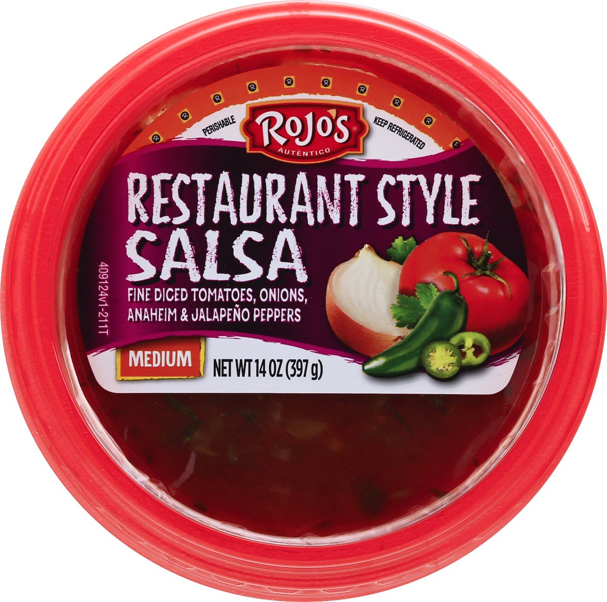 slide 8 of 9, Rojo's Rojos Salsa, Medium, Restaurant Style, 14 oz