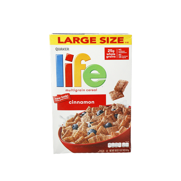 slide 1 of 1, Quaker Cinnamon Life Cereal, 18 oz