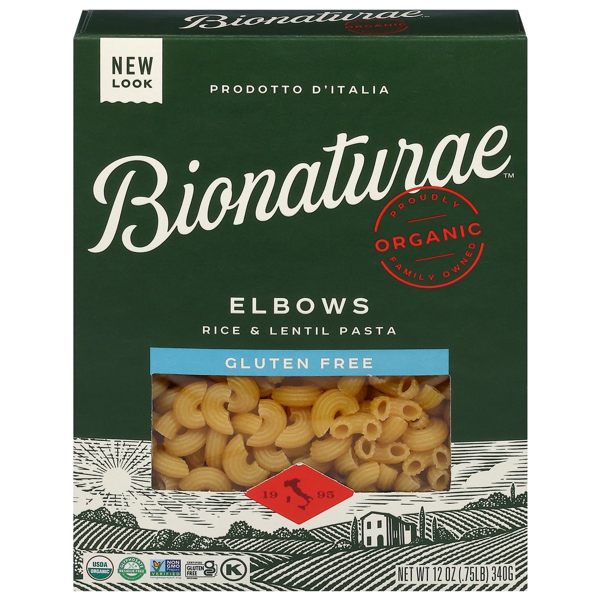 slide 1 of 10, bionaturae Gluten Free Organic Elbows Rice & Lentil Pasta 12 oz, 12 oz