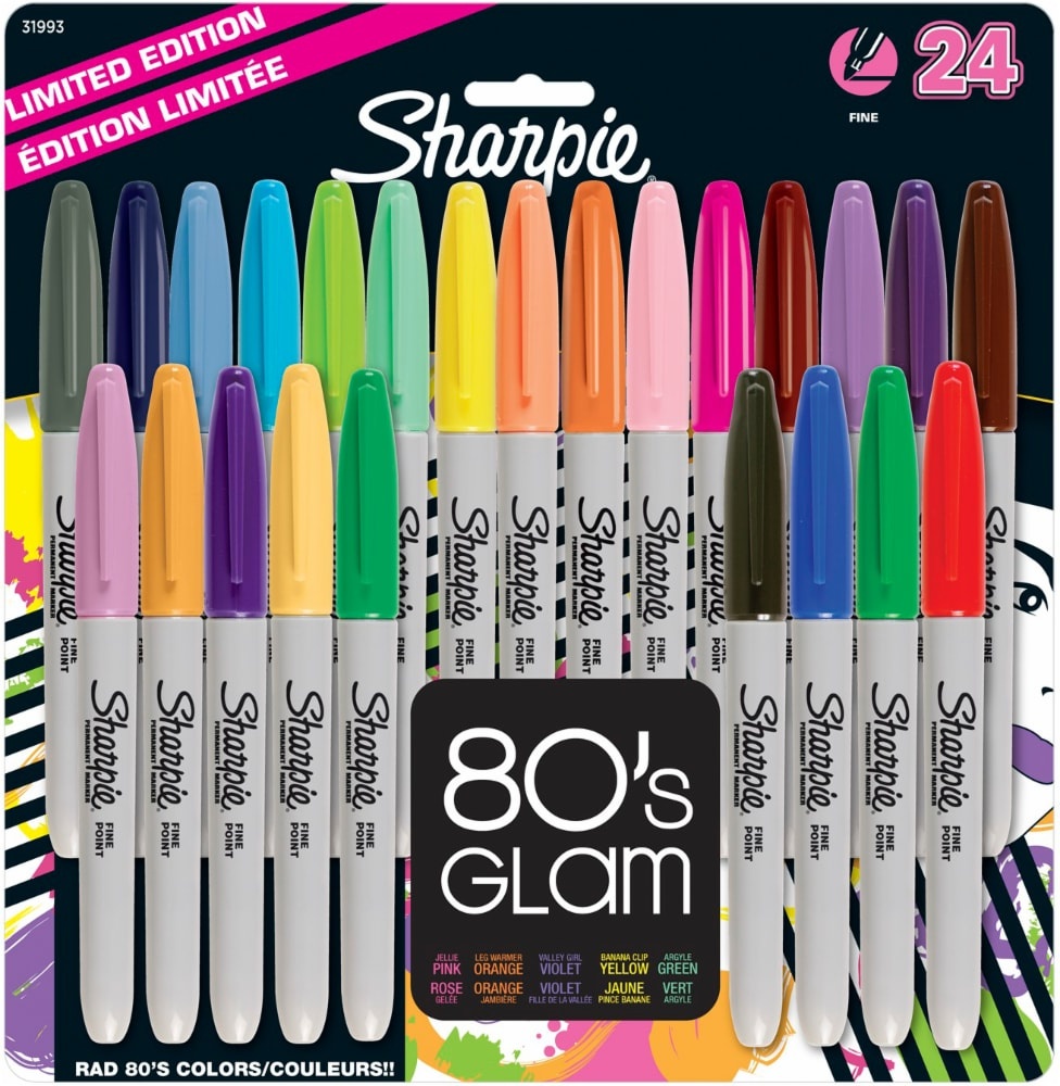 slide 1 of 4, Sharpie Permanent Fine-Point Markers, Assorted Colors, 24 ct