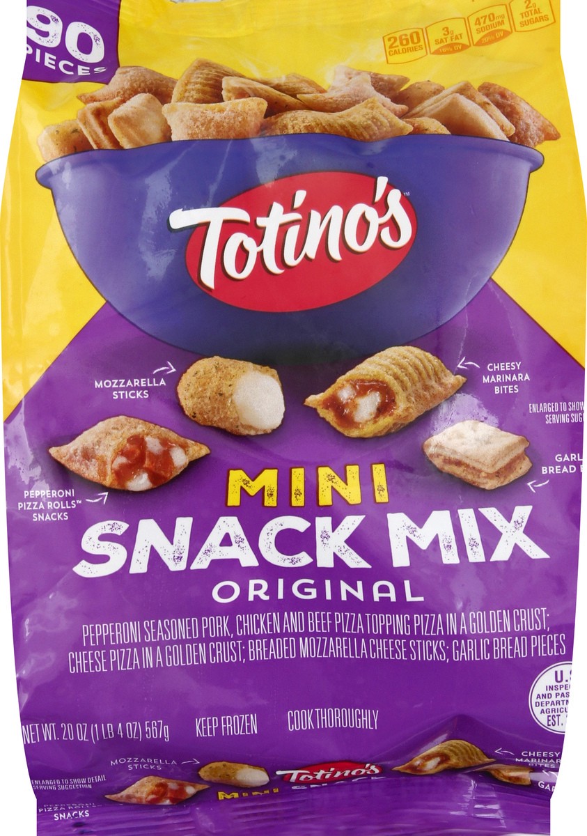 slide 7 of 8, Totino's Mini Snack Mix Original, 90 ct; 20 oz