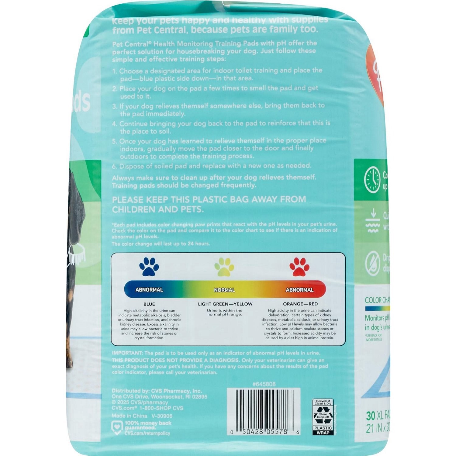 slide 2 of 2, Pet Central X-Large Ph Health Monitoring Training Pads, 30 Ct, 30 ct