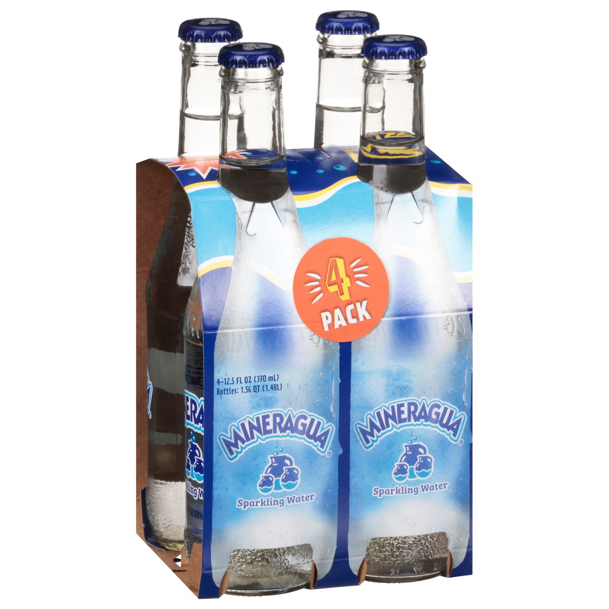 slide 1 of 12, Mineragua Sparkling Water 4 - 12.5 fl oz Bottles, 4 ct; 12.5 oz