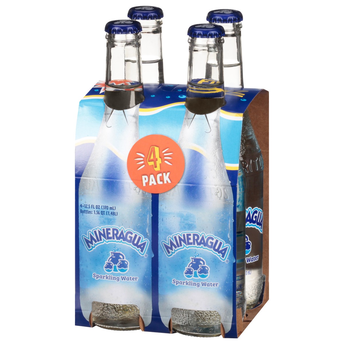 slide 9 of 12, Mineragua Sparkling Water 4 - 12.5 fl oz Bottles, 4 ct; 12.5 oz