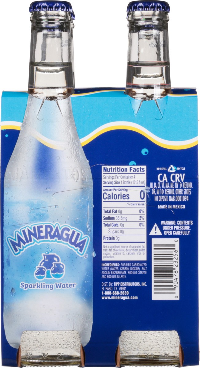 slide 3 of 12, Mineragua Sparkling Water 4 - 12.5 fl oz Bottles, 4 ct; 12.5 oz