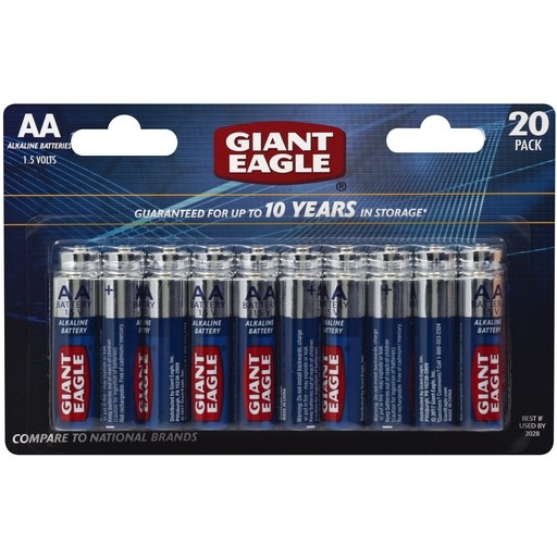 Giant Eagle Aa Alkaline Batteries 20 ct Shipt