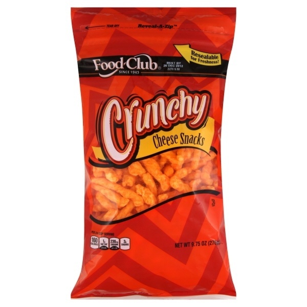 slide 1 of 1, Food Club Crunchy Cheese Snacks, 9.75 oz