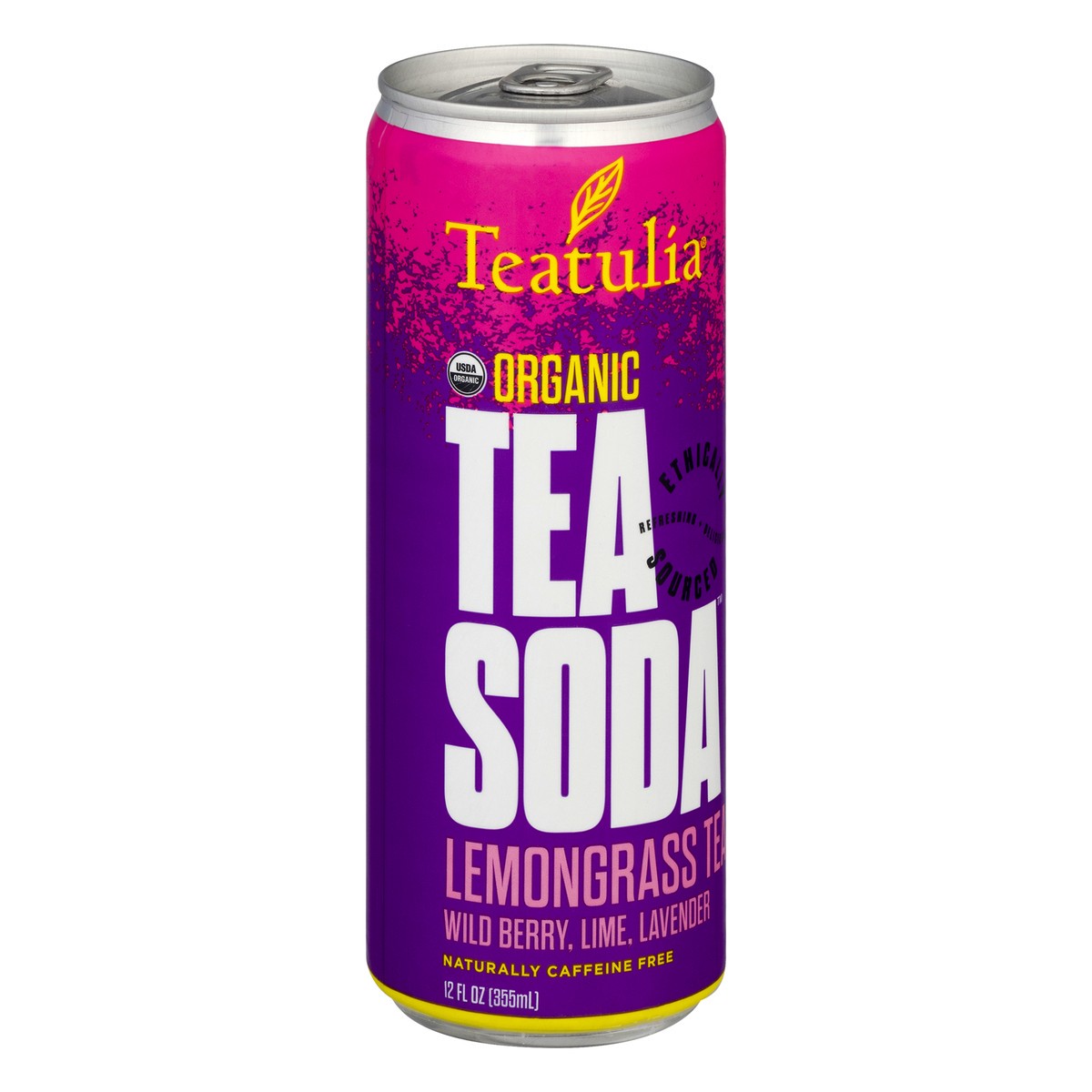 slide 4 of 13, Teatulia Organic Lemongrass Tea Soda 12 oz, 12 oz