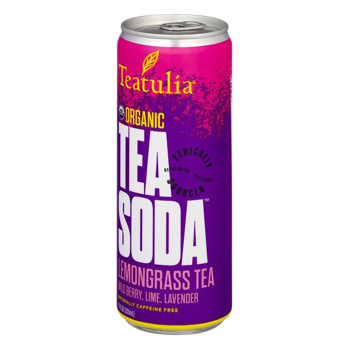 slide 5 of 13, Teatulia Organic Lemongrass Tea Soda 12 oz, 12 oz