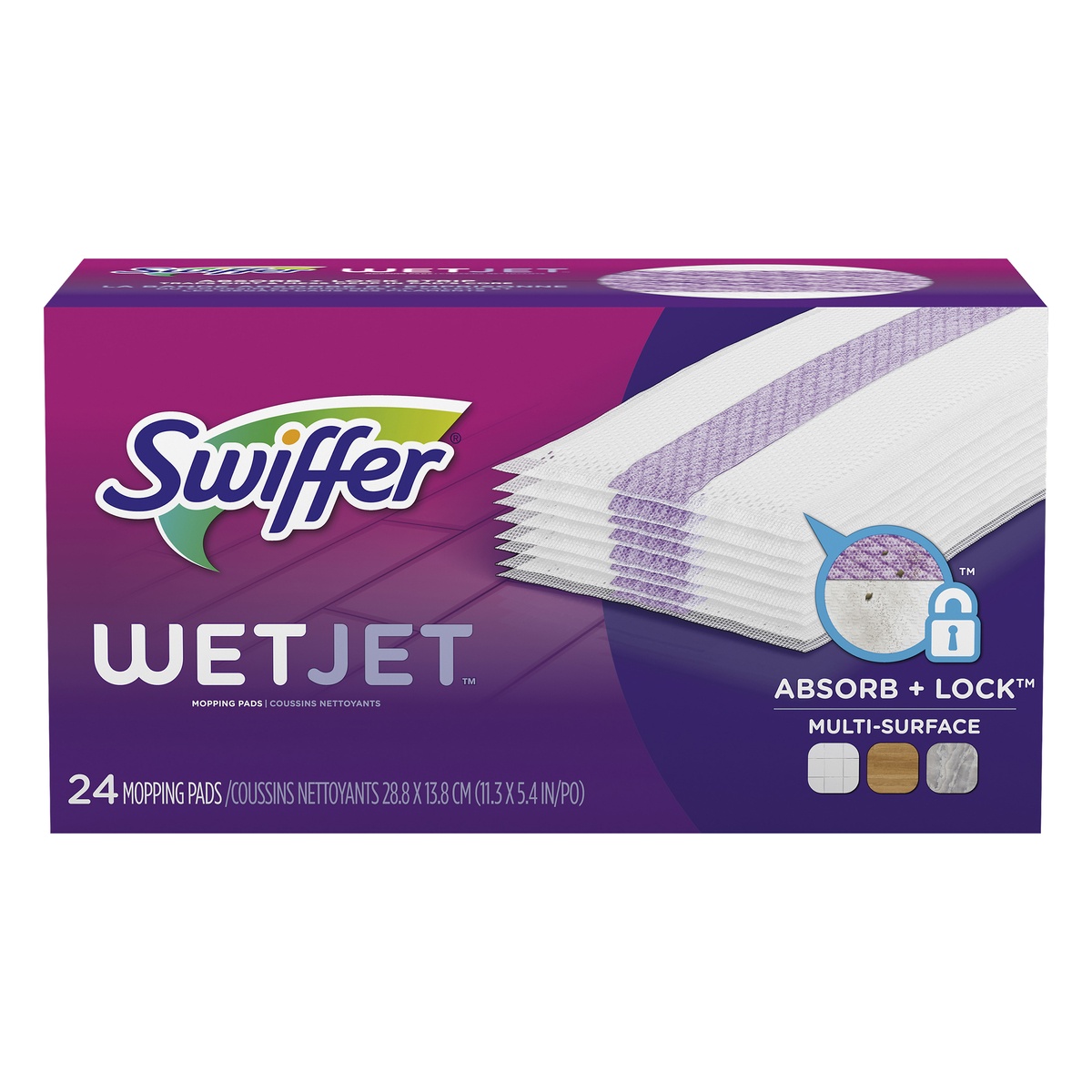 slide 1 of 3, Swiffer Mopping Pads 24 ea, 24 ct