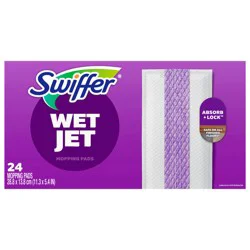 Swiffer Wet Jet Mop Cleaning Pads Refill, Floor Cleaner for Mopping Wood, Laminate, Tile, 24ct