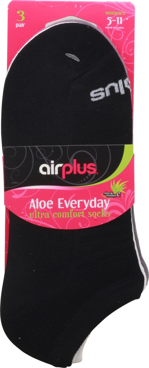 slide 3 of 11, Airplus A+ Aloe Everyday Socks, 3 ct
