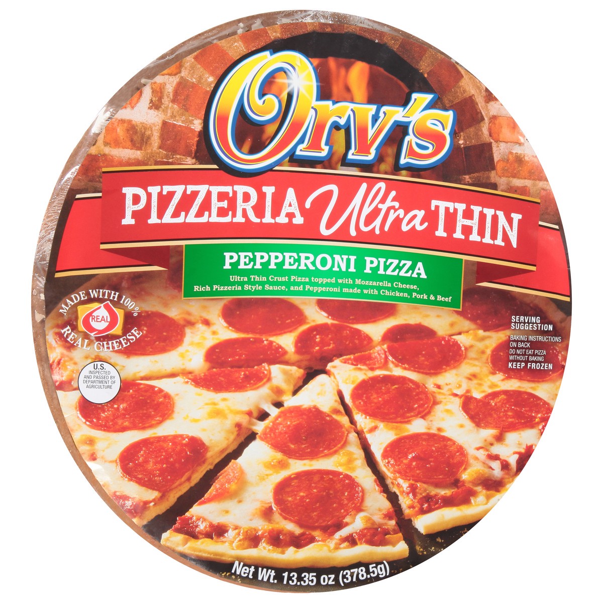 slide 7 of 9, Orv's Pizzeria Ultra Thin Crust Pepperoni Pizza, 16.5 oz