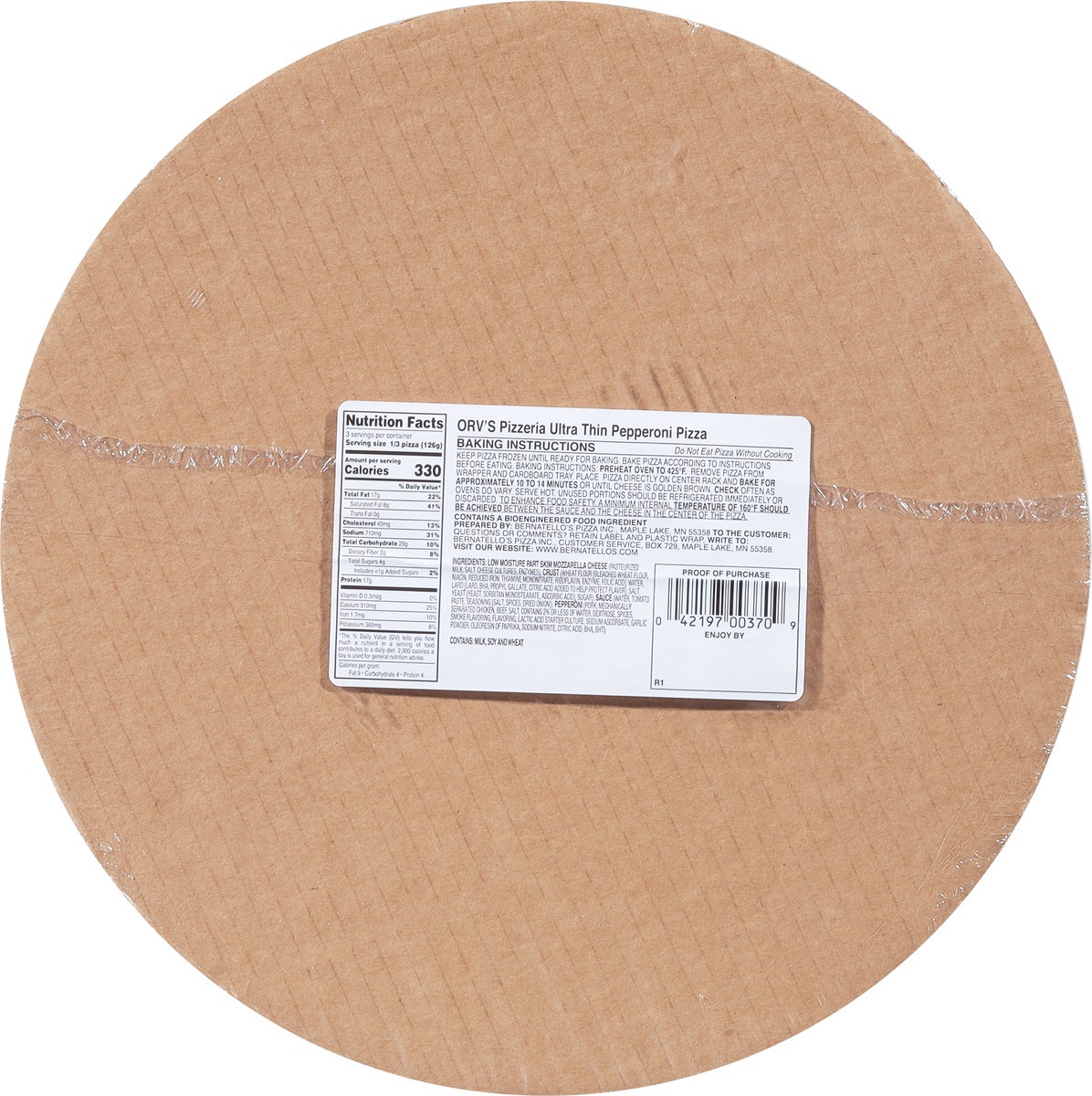 slide 8 of 9, Orv's Pizzeria Ultra Thin Crust Pepperoni Pizza, 16.5 oz