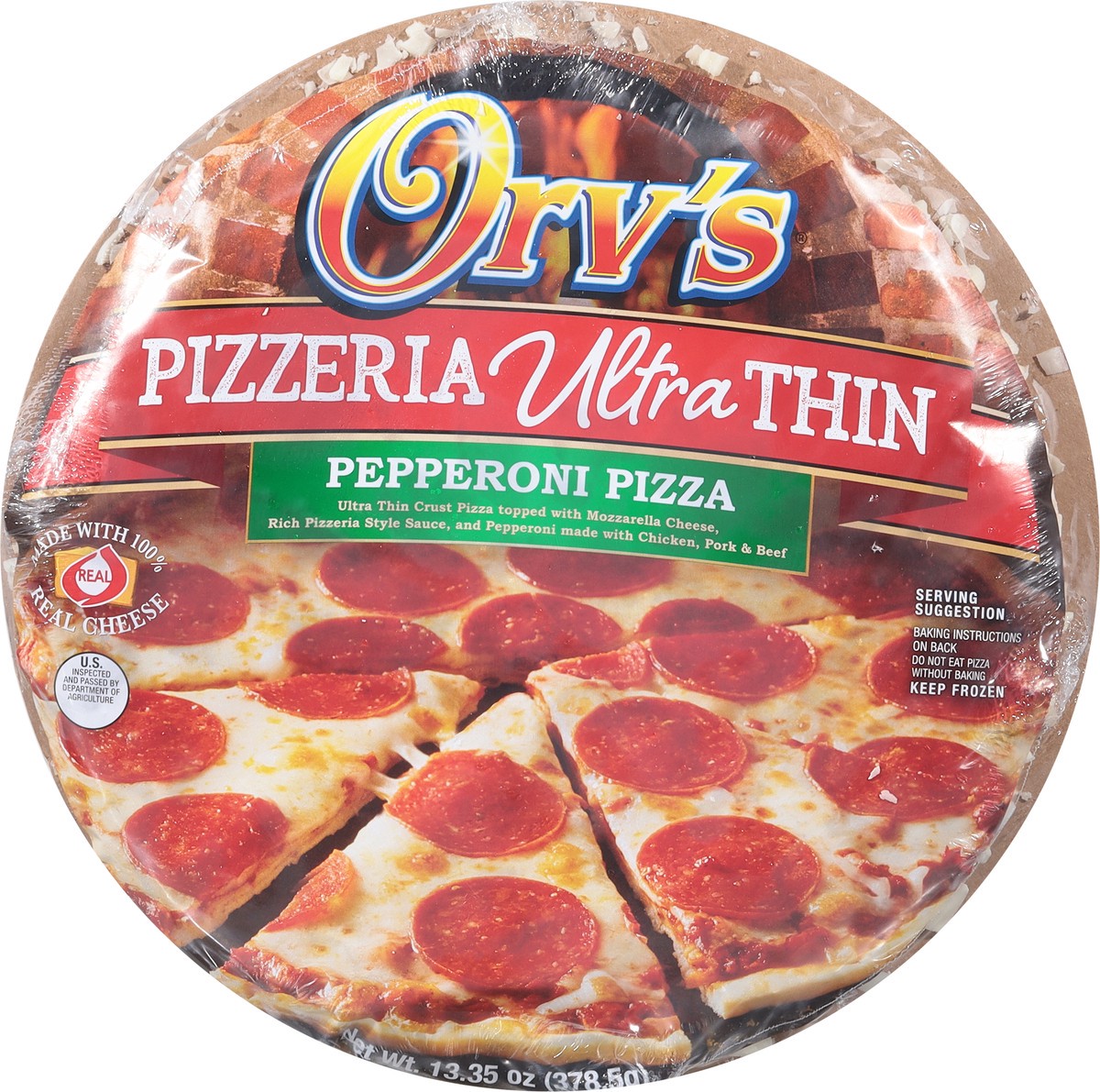 slide 3 of 9, Orv's Pizzeria Ultra Thin Crust Pepperoni Pizza, 16.5 oz