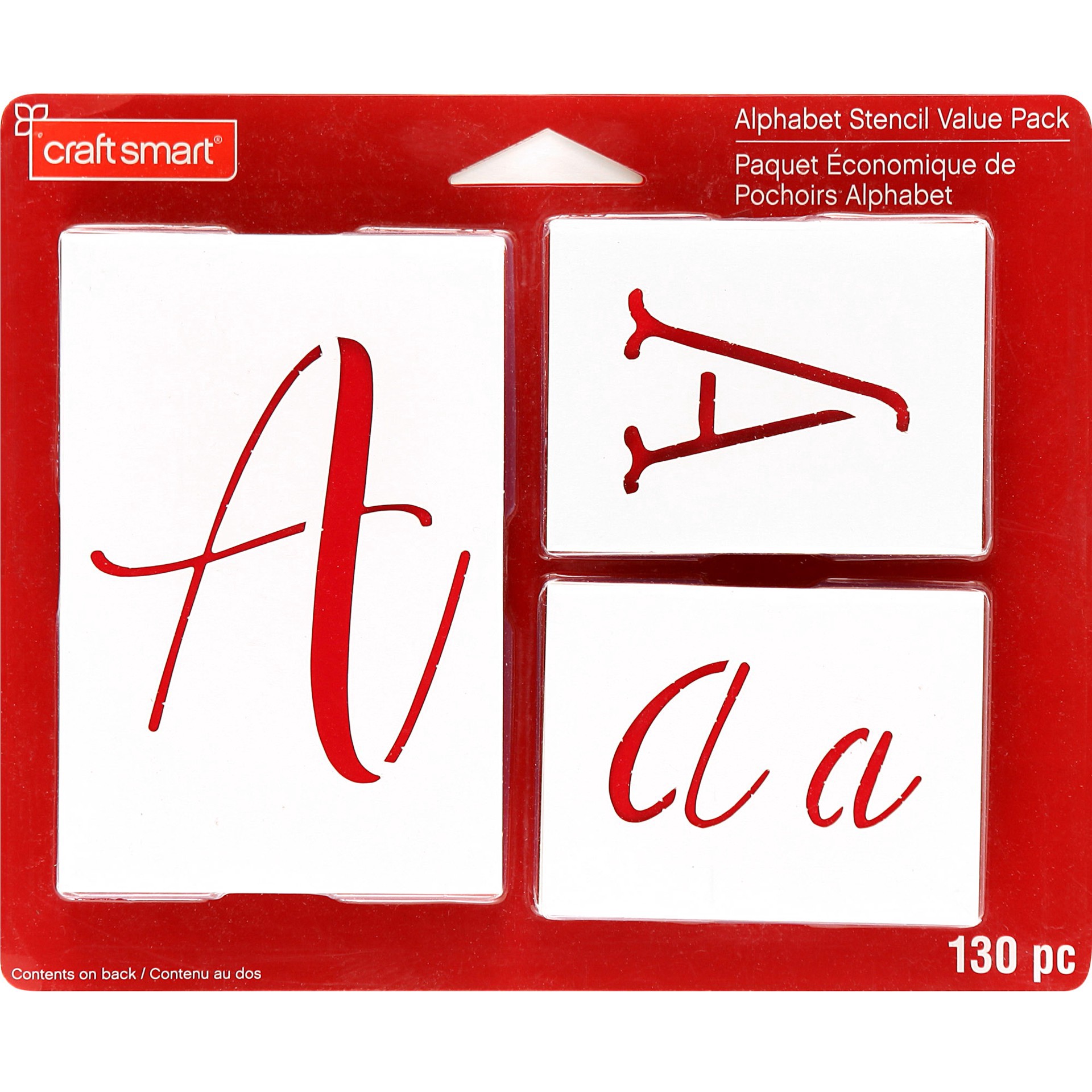 slide 3 of 3, Mixed Font Alphabet Stencils By Craft Smart, 130 stencils