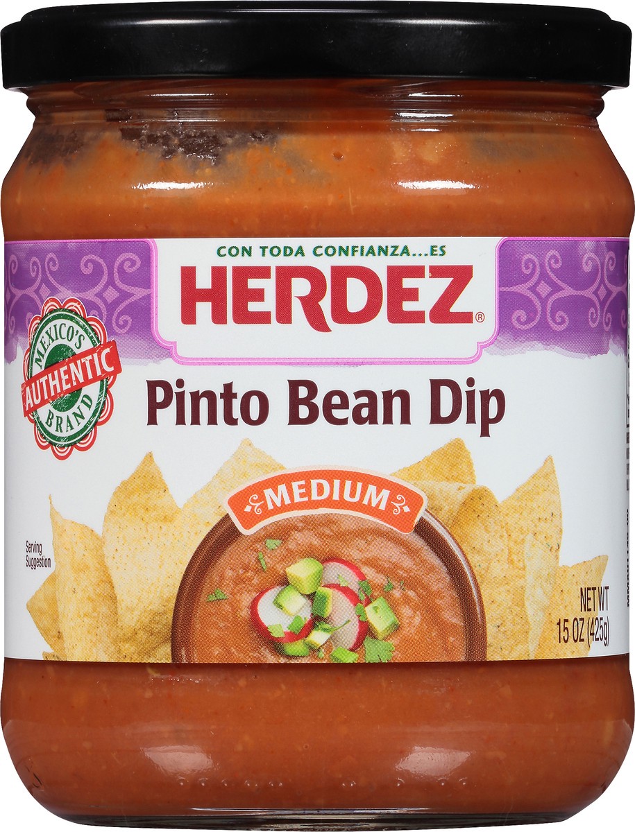 slide 2 of 11, Herdez Pinto Bean Dip Medium 15 oz. Jar, 15 oz