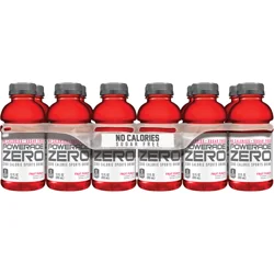 POWERADE Zero Fruit Punch Bottles, 12 fl oz, 12 Pack
