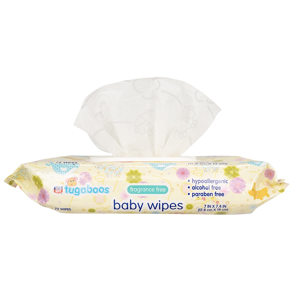 slide 3 of 3, Rite Aid Tugaboos Baby Wipes, Fragance Free, 72 ct