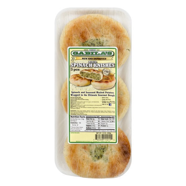 slide 1 of 1, Gabila's Spinach Knish, 3 ct