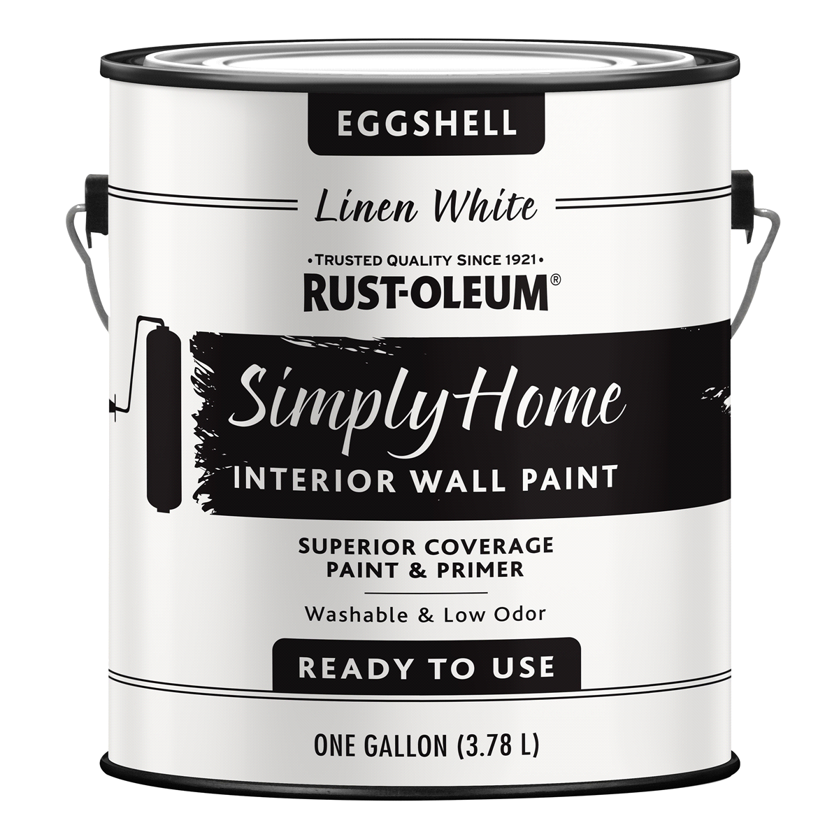 slide 1 of 1, Rust-Oleum Simply Home Interior Wall Paint - 343991, Gallon, Eggshell Linen White, 1 gal
