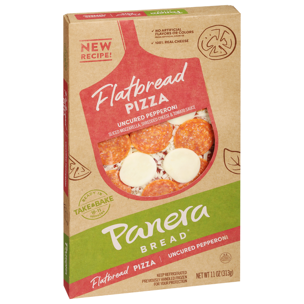 slide 1 of 1, Panera Bread Uncured Pepperoni Flatbread Pizza, 11 oz