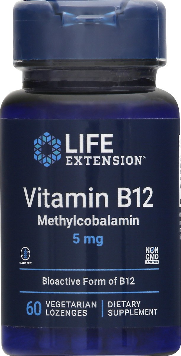 slide 13 of 13, Life Extension Vegetarian Lozenges Methylcobalamin 5 mg Vitamin B12 60 ea, 60 ct