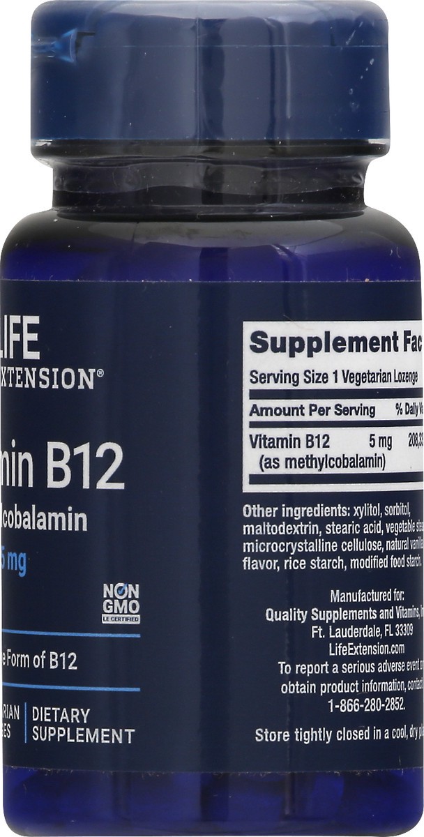 slide 5 of 13, Life Extension Vegetarian Lozenges Methylcobalamin 5 mg Vitamin B12 60 ea, 60 ct